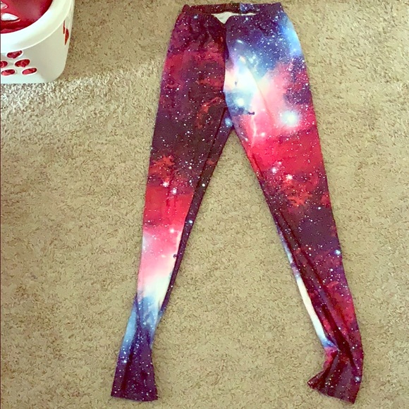 Pink/Purple Galaxy leggings - Picture 1 of 1